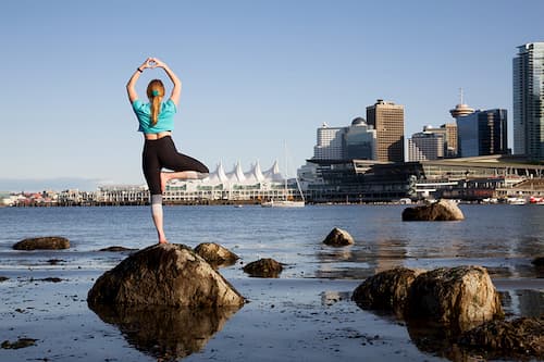 Student Life doing Yoga in Vancouver
